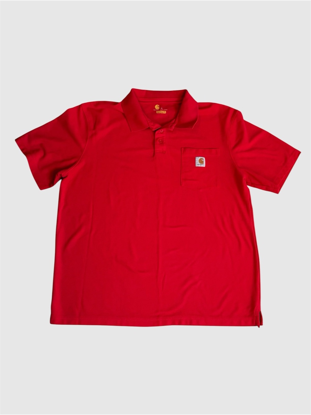 Carhartt Red Short Sleeve Pocket Polo Shirt XL Original Fit